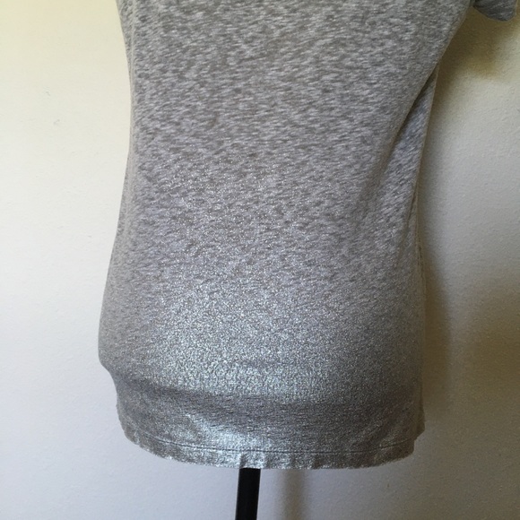 American Eagle Silver Sparkly Metallic Favorite T - Picture 5 of 7
